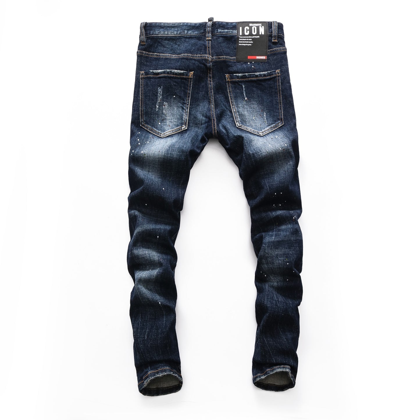 Dsquared2 jeans original quality dsq2 brand mens jeans Men straight denim trousers zipper Slim blue hole elastic jeans men