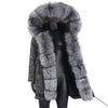Waterproof Men Parka Winter Jacket 2022 New Fashion Warm Long Rabbit Fur Coat Man Parkas Natural Fox Fur Outerwear Streetwear