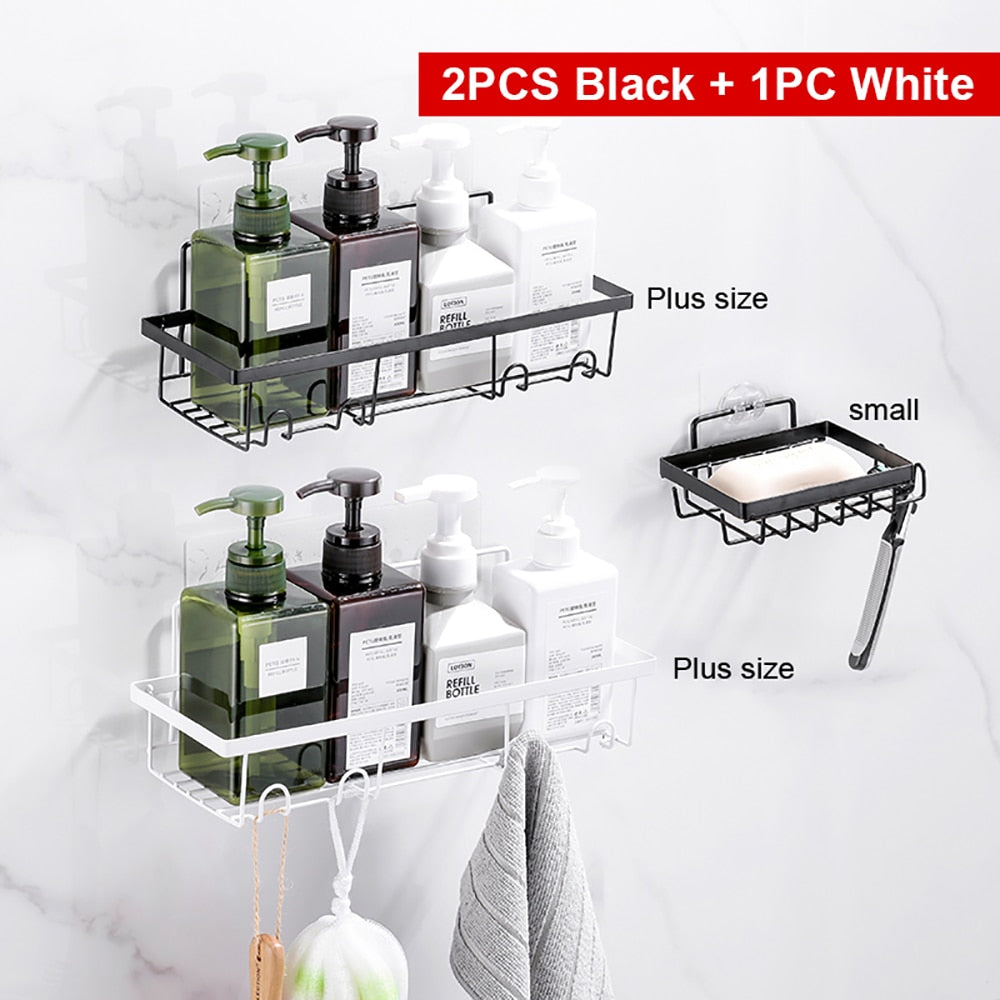 Bathroom Shelf Kitchen Organizer Shelves Corner Frame Iron Shower Caddy Storage Rack Shampoo Holder For Bathroom Accessories