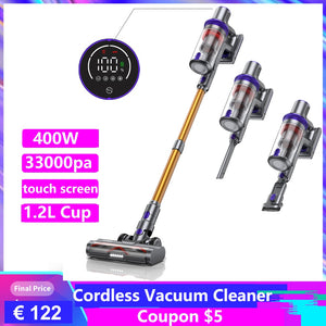 400W 33000PA Suction Power Elite 3 Handheld Cordless Wireless Handheld Vacuum Cleaner Home 1.2L Dust Cup Removable Battery
