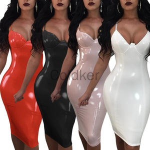 Women Plus Size Various Color Sexy Lingerie PU Patent Leather Jumpsuit Shiny Catsuit Latex Bodycon Club Costume Party Dress