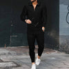 2022 Autumn New Men's Tracksuit Clothes Sportswear 2 Piece Set Long Sleeve Polo Shirt+Pants Solid Sweatsuit Sports Suits For Mal