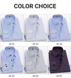 Plus Size Mans Cotton Shirts Hight Quality Business Casual Shirt Slim Fit Long-Sleeve Striped Chemise Male Formal Office Dress