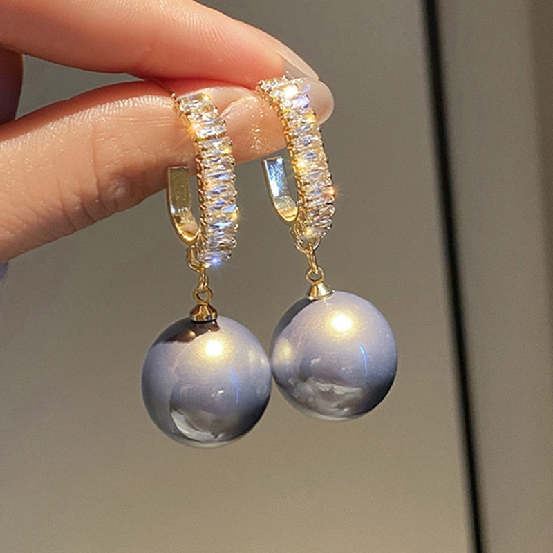 Pearl Earrings Zircon Earrings Earrings For Women Banquet Jewelry 2022 Fashion Christmas Gifts Dropshipping Elegant Jewelry