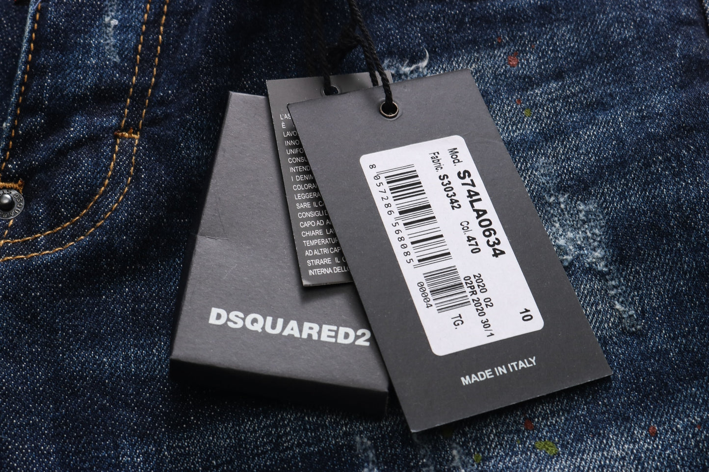 Dsquared2 jeans original quality dsq2 brand mens jeans Men straight denim trousers zipper Slim blue hole elastic jeans men