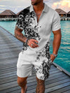 Men's Tracksuit Casual Summer Short Sleeve Polo Shirt and shorts Suit two-Piece Set Male Clothing Streetwear Clothes for Men