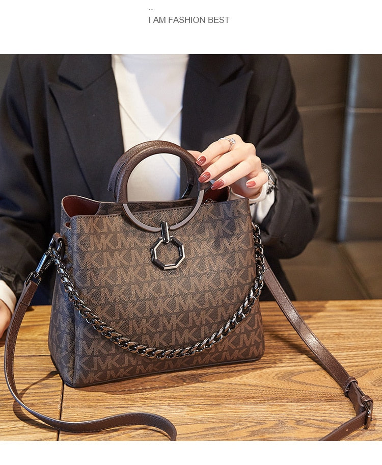 IVK 20*25cm Luxury Women's Clutch Backpacks Bags Designer Round Crossbody Shoulder Purses Handbag Women Clutch Travel Tote Bag