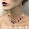 Fashionable Temperament Red Crystal Necklace Bride Wedding High-end Shiny Accessories European and American New Luxury Jewelry