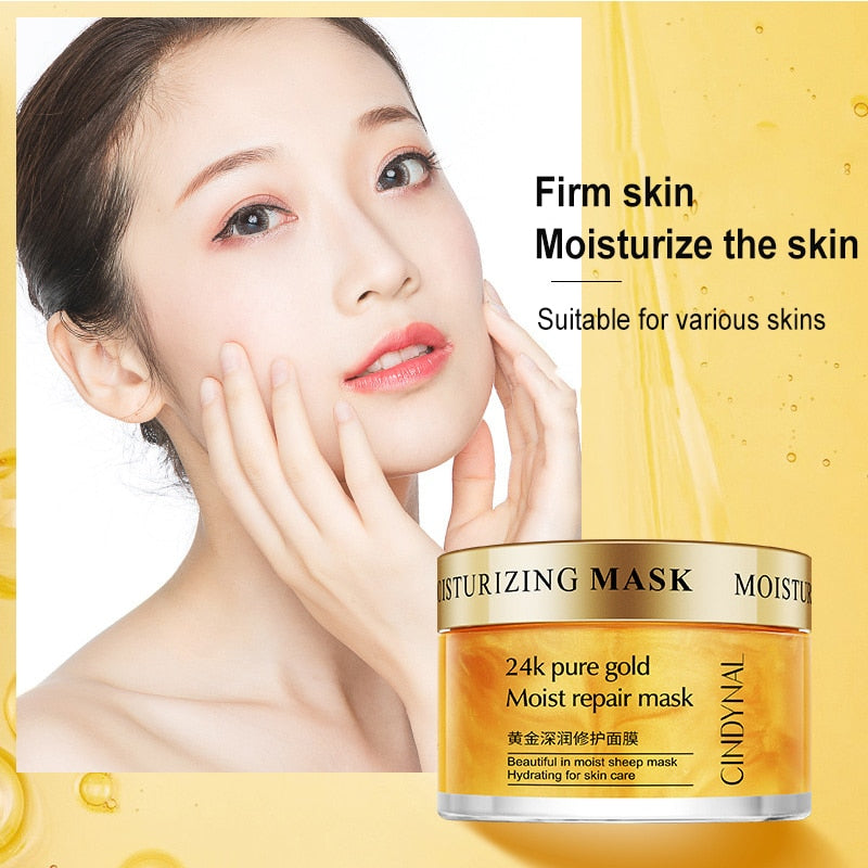 Face Cream Anti Wrinkle Improve Fine Lines Brightening Whitening Collagen 24k Gold Serum Cream Sleeping Mask Skin Care Creams