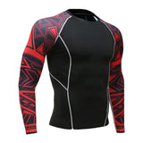 Mens Running Set Compression T-Shirt Pants Sport Long Sleeves T Shirts Fitness Rashguard Men Gym Leggings Clothes Tight Suit