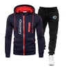 Discovery Channel Men's Zipper Hoodies Male Sweatshirt+Sweatpants Suit 2Pcs Warm Tracksuit Sets Men's Luxury Hoodies Outwear