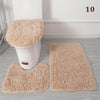 30Styles 3Pcs Plush Toilet Lid Cover Mat Set Anti Slip Anti-static Soft Bathroom Shower Carpets Wear-resistant Floor Rugs