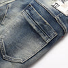 High Quality Fashion Stitching Jeans Slim Cotton Zipper Mid-Waist Casual Hip Hop Motorcycle Street Style Dtretch Pants