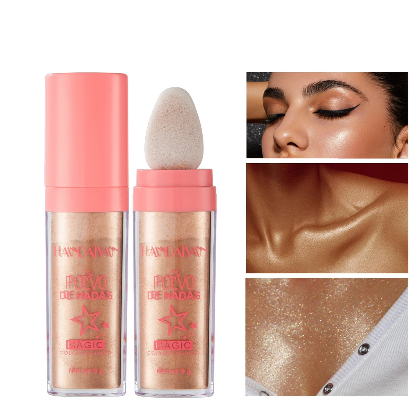 Shimmering Highlighter Powder High Gloss Illuminating Powder Professional Face Makeup Eyeshadow Lips Hair Body Glitter Make up