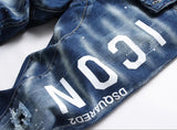 Men Skinny Ripped Denim Jeans Luxury Brand Dsq2 Street Wear Long Jeans Holes High Quality Male Stretch Fit Casual Denim Trousers