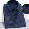 Plus Size Mans Cotton Shirts Hight Quality Business Casual Shirt Slim Fit Long-Sleeve Striped Chemise Male Formal Office Dress