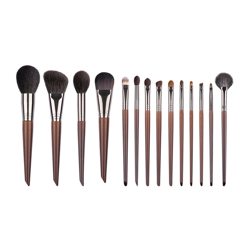 LOYBJ Natural Goat Hair Makeup Brushes Set Powder Foundation Blush Make Up Brush Cosmetic Eyebrow Eyeshdow Blending Maquillage