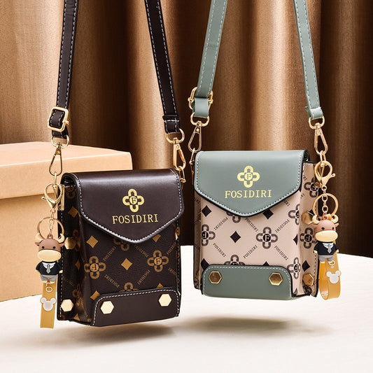 Fashion Women Pattern Shoulder Bag Hardware Chain Strap Color Block Messenger Handbag Composite Crossbody Bag Waist Bag