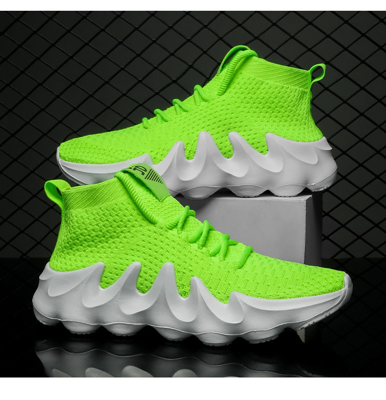 Unisex High Top Summer Casual Sneakes Chunky Breathable Men Outdoor Jogging Shoes Women Thick Sole Non-Slip Zapatillas New Color