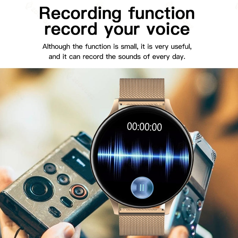 2022 New NFC Smart Watch Women 1G Memory Local Music Playback Dial Answer Call IP68 Waterproof Smartwatch Men Support Recording