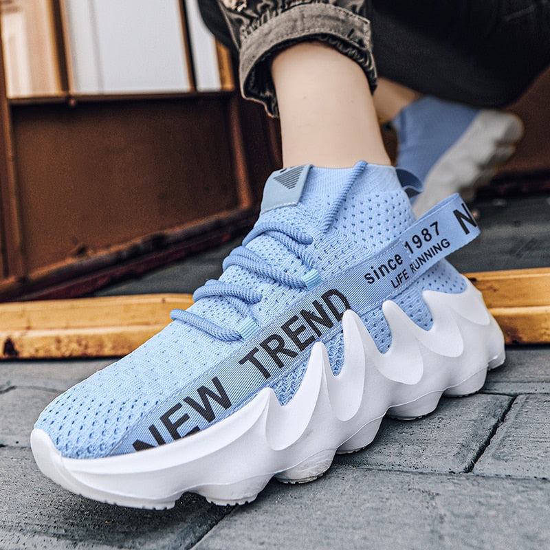 Unisex High Top Summer Casual Sneakes Chunky Breathable Men Outdoor Jogging Shoes Women Thick Sole Non-Slip Zapatillas New Color