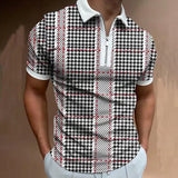 The Stripe Square Printed Polo Shirt 2022 Men's Short Sleeve Summer T-shirt Men's Clothing European Size S-3XL