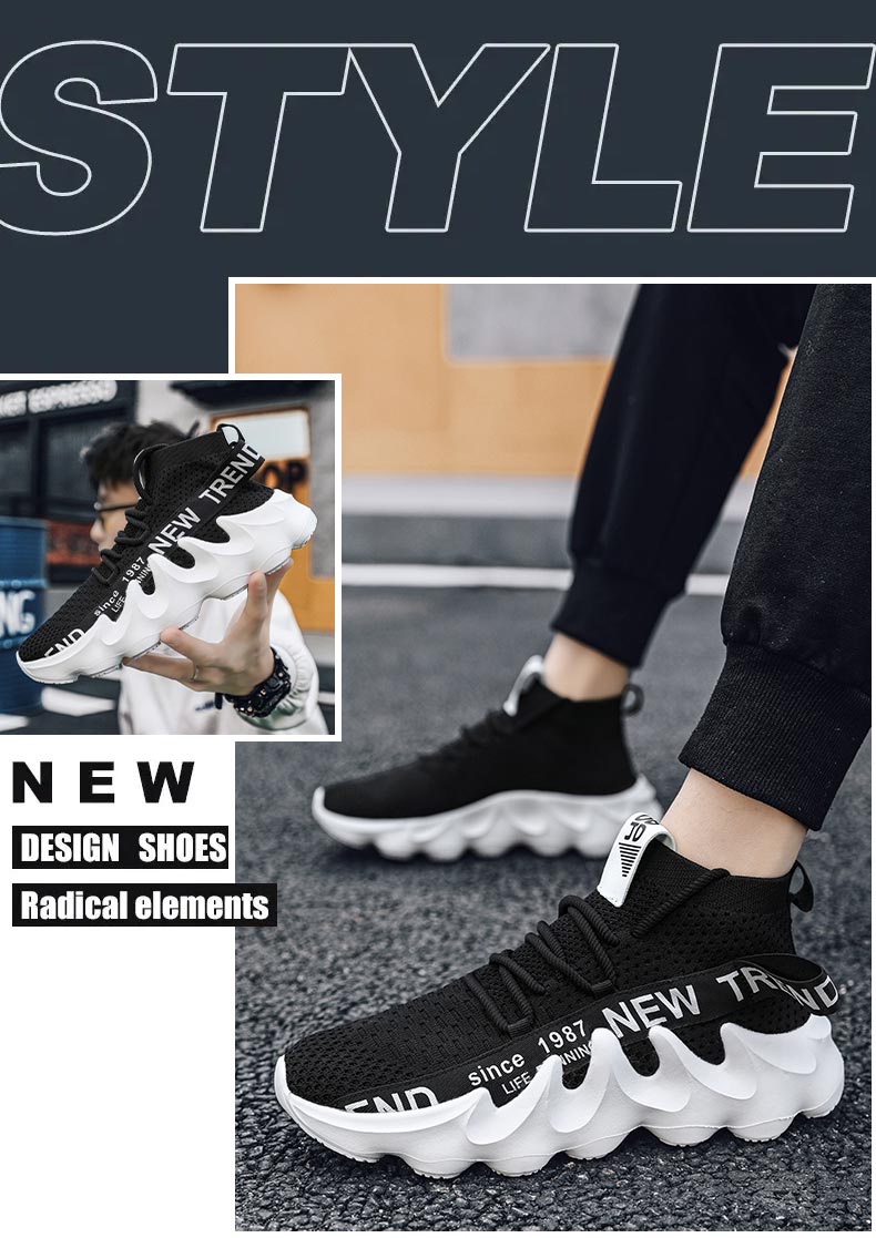 Unisex High Top Summer Casual Sneakes Chunky Breathable Men Outdoor Jogging Shoes Women Thick Sole Non-Slip Zapatillas New Color