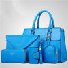 Women Fashion 5 Piece/set Handbag Purse Set Classic Messenger Bag Imitation Leather Shoulder Bag 6 Colors Ladies PU Bag