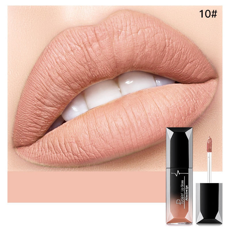 Nude Matte Liquid Lipsticks Waterproof Long Lasting Chocolate Lip Gloss Sexy Red Velvet Lip Tint Women Makeup Cosmetics