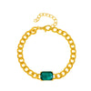 Bohemian Style Women Gold Bracelet Rhinestone Leaves Chain Bangle Luxury Gold Braided Wedding Jewelry Christmas Gift Jewelry