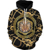 Golden Lion 3D Printed Hoodie/Pants/Suit Men's Casual Graphic Streetwear Pullover Sweatshirt Outfits Set Hip Hop Cool Tracksuits