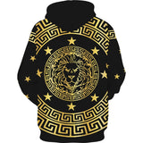 Golden Lion 3D Printed Hoodie/Pants/Suit Men's Casual Graphic Streetwear Pullover Sweatshirt Outfits Set Hip Hop Cool Tracksuits