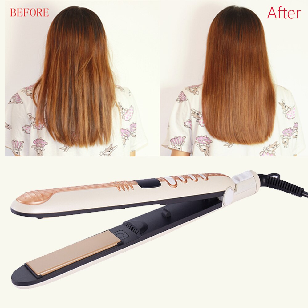 Hair Straightening Iron Professional Ceramic Plate LCD Display Fast Heating Flat Iron Curler or Straight Hair Styling Tools