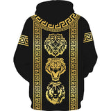 Golden Lion 3D Printed Hoodie/Pants/Suit Men's Casual Graphic Streetwear Pullover Sweatshirt Outfits Set Hip Hop Cool Tracksuits