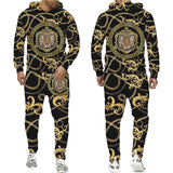 Golden Lion 3D Printed Hoodie/Pants/Suit Men's Casual Graphic Streetwear Pullover Sweatshirt Outfits Set Hip Hop Cool Tracksuits