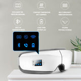 Electric Eye Massager Foldable Eye Massage Glasses Hot Compress Eye Care Instrument Smart Bluetooth Rechargeable Heated Eye Mask