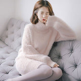 Women Winter Knit Dresses 2019 Europe Long Sleeve Turtleneck Casual Slim Warm Maxi Sweater Dress Plus Size Women's Clothing L-66