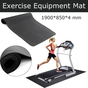 190x85cm NBR Exercise Mat Gym Fitness Equipment For Treadmill Bike Protect Floor Mat Running Machine Shock Absorbing Pad Black