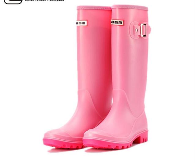 Women&#39;s boots thigh high Boots for Women rubber Waterproof Rainboots Ladies rain boots Boots botas mujer invierno 2022 sy411