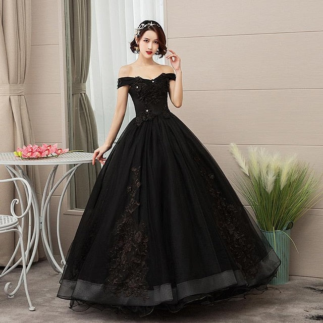 Gryffon Quinceanera Dresses Party Prom Lace Embroidery Off The Shoulder Ball Gown 5 Colors Quinceanera Dress Plus Size