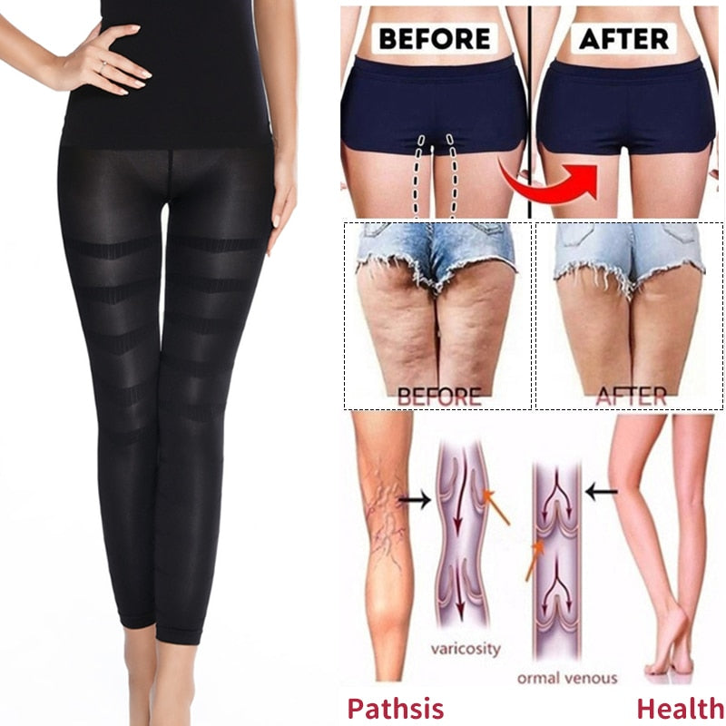 Shapewear Anti Cellulite Compression Leggings Leg Slimming Body Shaper High Waist Tummy Control Panties Thigh Sculpting Slimmer