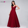 Prom Dresses Satin 2020 Ever Pretty EP07859 Sexy V-neck Sequined Backless Red Long Formal Party Gowns Cheap Prom Long Elegant