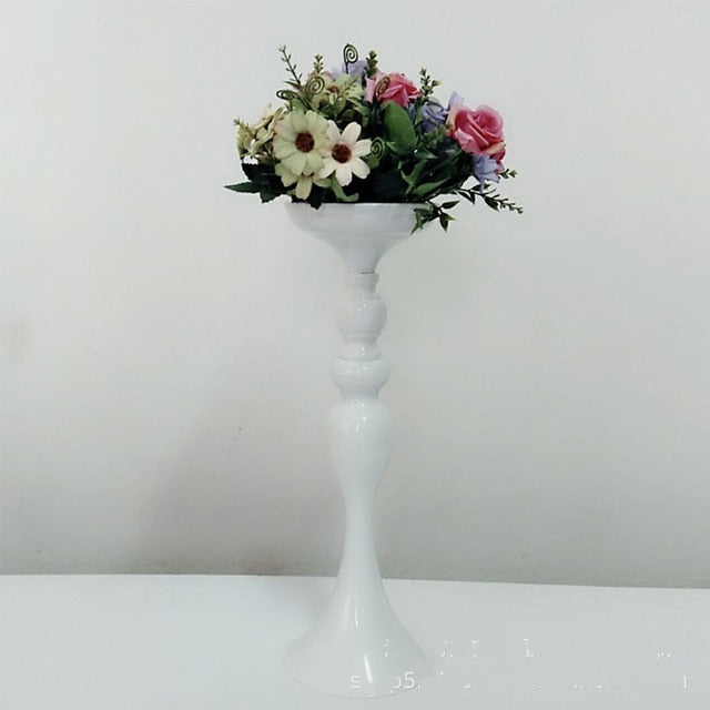 Metal Candle Holders Flowers Vase Candlestick Centerpieces Road Lead Candelabra Centerpieces Wedding porps Christmas decoration