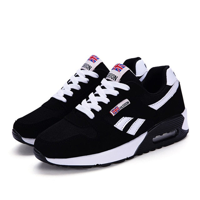 WDHKUN Women Air Cushion Sports Shoes Outdoor Running Lace Up Ladies Shoes Woman Sneakers Tenis Feminino Casual Flats SE636