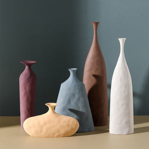 Nordic Morandi Ceramic Flower Vase Home Decoration Art Flower Vase Plant Holder Desk Hydroponics Decor Porcelain Ceramic Vase