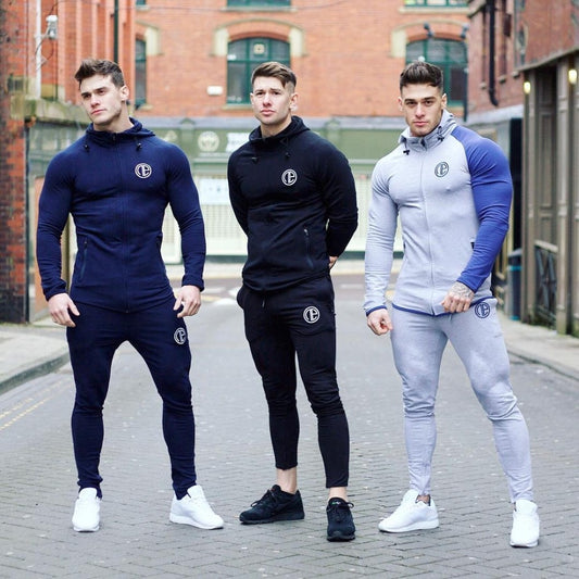 Man Running Sets Men Sport Suits Hoodies Pants Sets Sweatshirt Sweatpants Sportswear Gym Fitness Tracksuit Male Casual Joggers