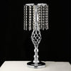 IMUWEN Exquisite Flower Vase Twist Shape Stand Golden/ Silver Wedding/ Table Centerpiece 52 CM Tall Road Lead Home Decor