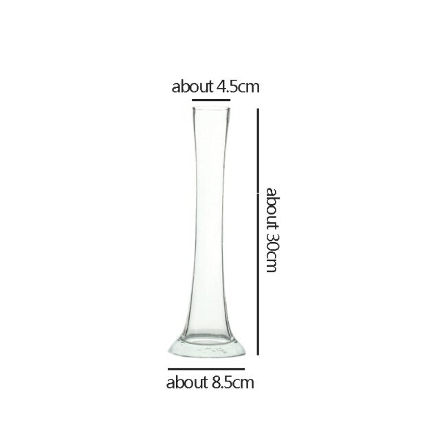 GIEMZA Glass High Vase Transparent Hydroponic Air Plant 1pc Cylinder Tube Round Tall Flower Vases Pure Tool for Home