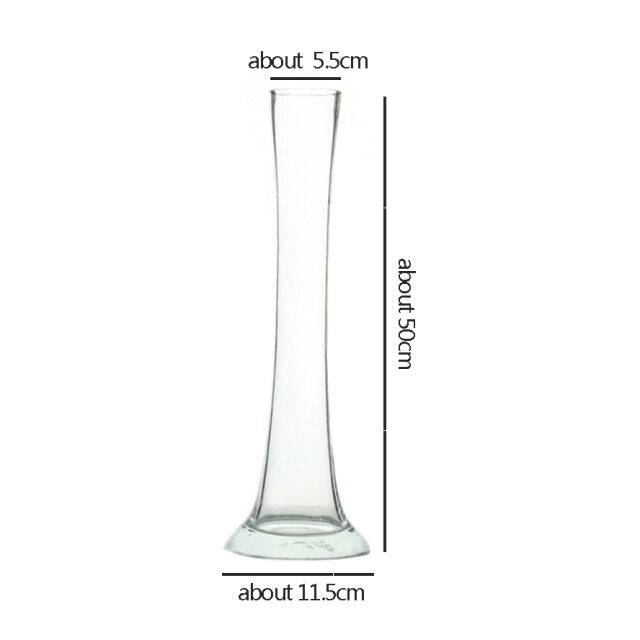 GIEMZA Glass High Vase Transparent Hydroponic Air Plant 1pc Cylinder Tube Round Tall Flower Vases Pure Tool for Home