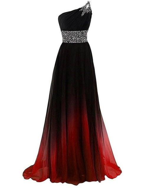 Women's formal prom evening dress beading sleeveless chiffon long wedding party dress Plus size Ceremony Cocktail Dresses